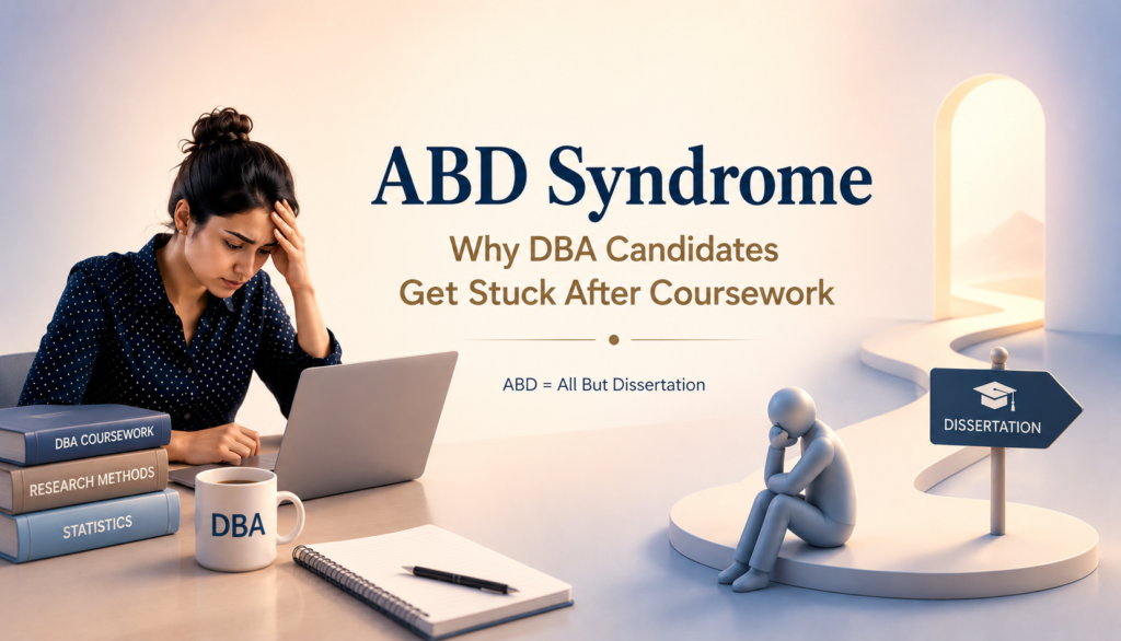 ABD Syndrome: Why DBA Candidates Get Stuck After Coursework and How to Finish